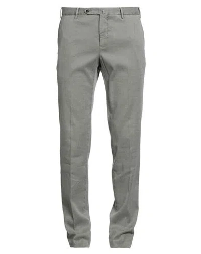 Pt Torino Man Pants Grey Size 36 Linen, Cotton, Elastane In Gray