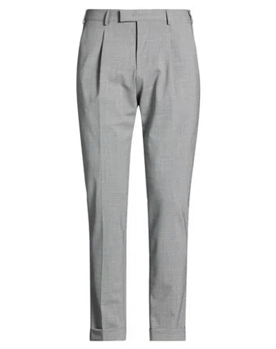 Pt Torino Man Pants Grey Size 36 Virgin Wool, Elastane In Gray