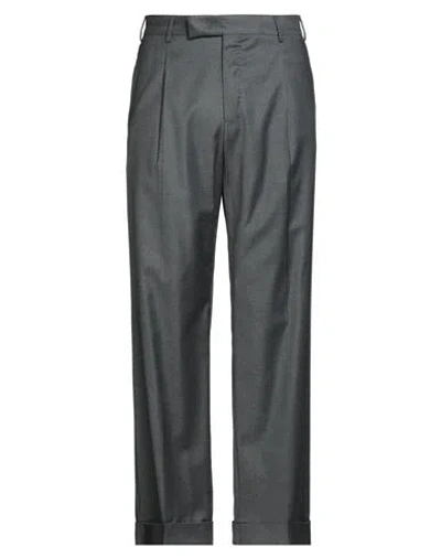 Pt Torino Man Pants Grey Size 38 Virgin Wool, Viscose, Elastane In Gray