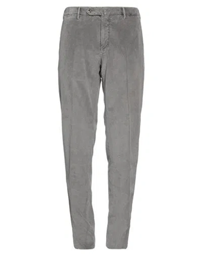 Pt Torino Man Pants Grey Size 38 Cotton, Lyocell, Elastane In Grey