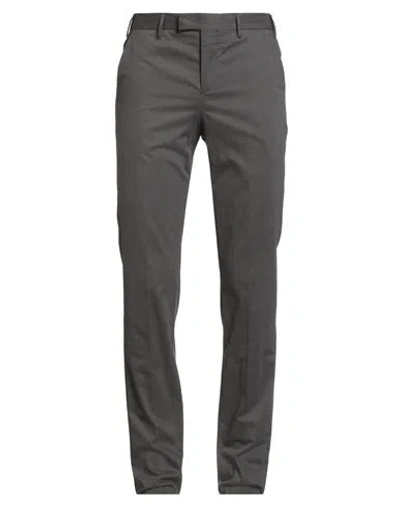 Pt Torino Man Pants Grey Size 40 Cotton, Silk, Elastane In Gray