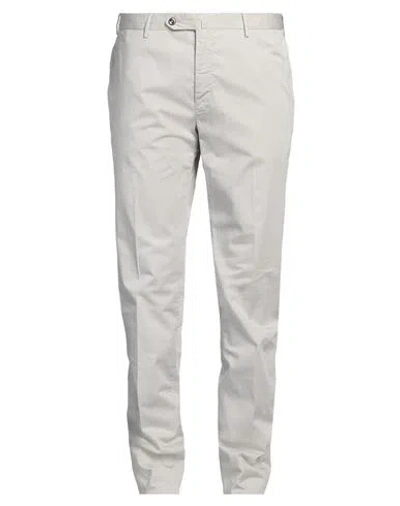 Pt Torino Man Pants Grey Size 44 Cotton, Elastane