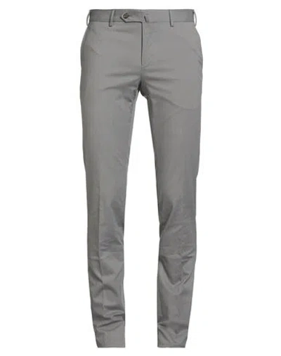 Pt Torino Man Pants Grey Size 42 Cotton, Elastane In Gray