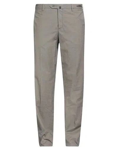 Pt Torino Man Pants Grey Size 42 Cotton, Elastane In Gray