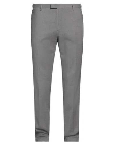 Pt Torino Man Pants Grey Size 42 Virgin Wool, Elastane In Grey