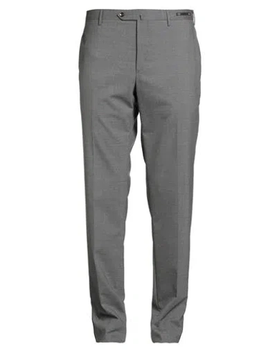Pt Torino Man Pants Grey Size 44 Virgin Wool, Elastane In Gray