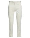 Pt Torino Man Pants Ivory Size 32 Cotton, Elastane In Neutral