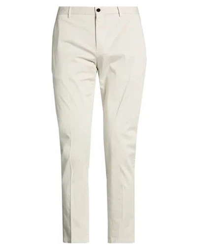 Pt Torino Man Pants Ivory Size 35 Cotton, Elastane In White