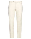Pt Torino Man Pants Ivory Size 38 Modal, Cotton, Elastane In White