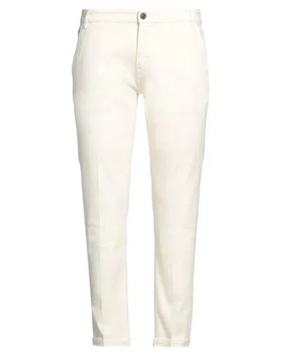 Pt Torino Man Pants Ivory Size 37 Cotton, Elastane In Yellow