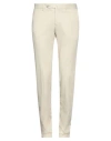 Pt Torino Man Pants Ivory Size 38 Cotton, Elastane In White