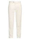 Pt Torino Man Pants Ivory Size 38 Modal, Cotton, Elastane In White