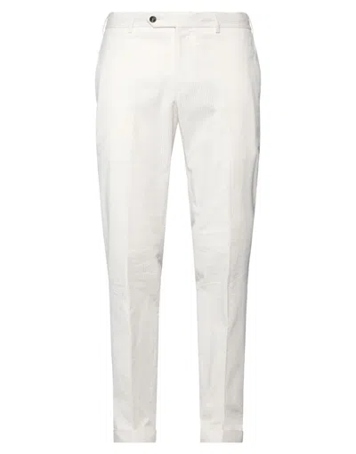 Pt Torino Man Pants Ivory Size 38 Cotton In White