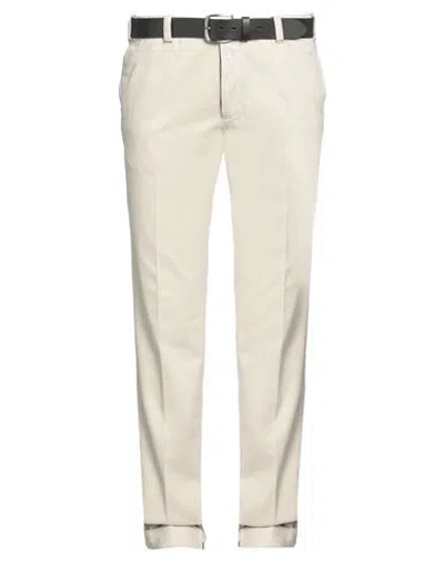 Pt Torino Man Pants Ivory Size 40 Cotton, Elastane In White