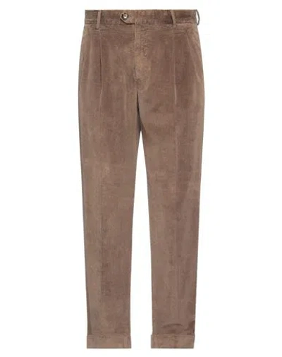 Pt Torino Man Pants Khaki Size 28 Cotton, Lyocell, Elastane In Brown