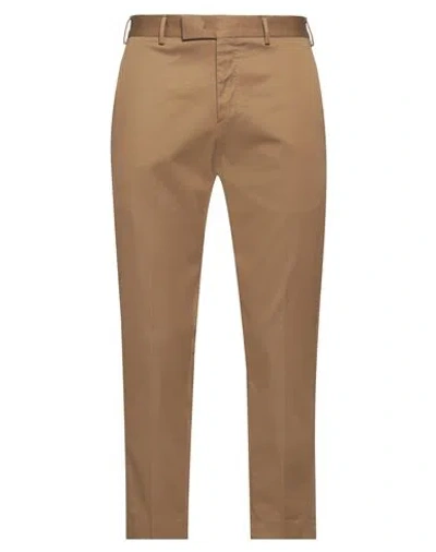 Pt Torino Man Pants Khaki Size 32 Cotton, Elastane In Beige