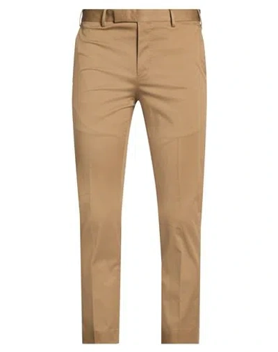 Pt Torino Man Pants Khaki Size 32 Cotton, Elastane In Brown
