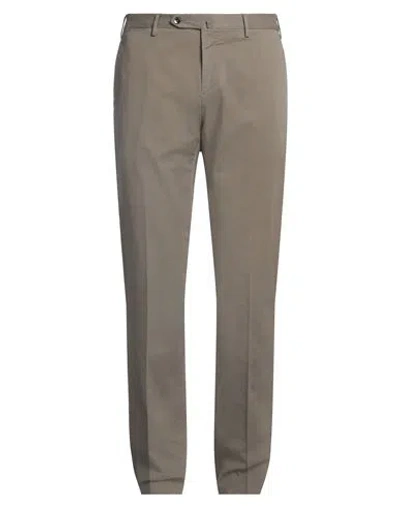 Pt Torino Man Pants Khaki Size 36 Cotton, Elastane In Beige