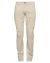 Pt Torino Man Pants Khaki Size 34 Cotton, Elastane In Beige