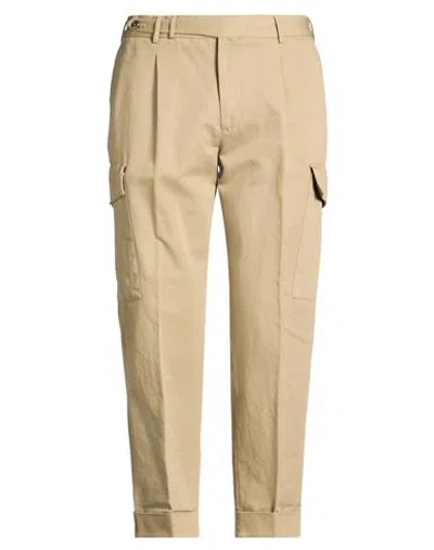Pt Torino Man Pants Khaki Size 34 Cotton, Linen In Neutral