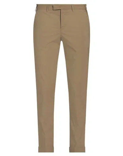Pt Torino Man Pants Khaki Size 36 Cotton, Polyamide, Elastane In Beige