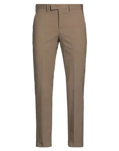 Pt Torino Man Pants Khaki Size 34 Virgin Wool, Elastane In Beige