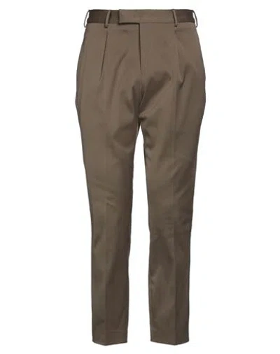 Pt Torino Man Pants Khaki Size 36 Cotton, Elastane In Beige
