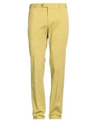 Pt Torino Man Pants Khaki Size 36 Cotton, Elastane In Gold