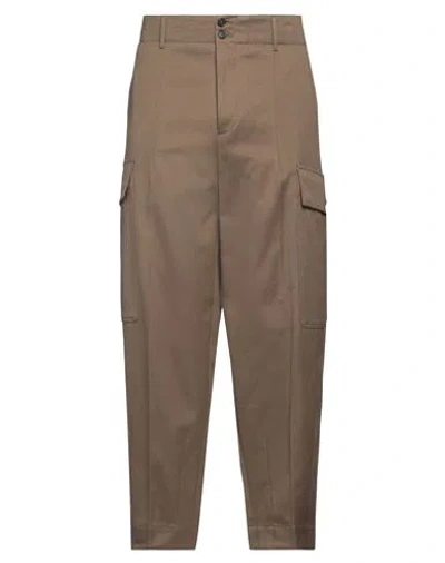 Pt Torino Man Pants Khaki Size 36 Cotton, Virgin Wool