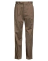 Pt Torino Man Pants Khaki Size 36 Virgin Wool, Polyamide, Elastane In Brown