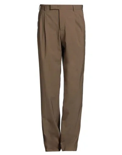 Pt Torino Man Pants Khaki Size 36 Virgin Wool, Polyamide, Elastane In Brown