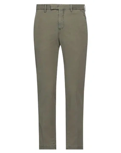 Pt Torino Man Pants Khaki Size 38 Cotton, Lyocell, Elastane In Green