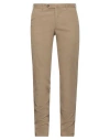 Pt Torino Man Pants Khaki Size 40 Cotton, Elastane In Beige