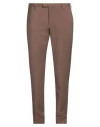 Pt Torino Man Pants Chocolate Brown Size 40 Virgin Wool, Elastane In Beige
