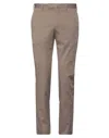 Pt Torino Man Pants Khaki Size 42 Cotton, Silk, Elastane In Beige