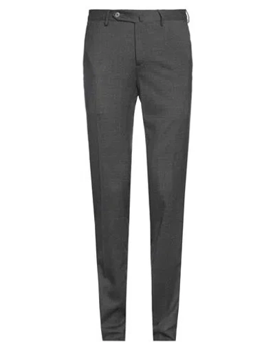 Pt Torino Man Pants Lead Size 30 Polyester, Wool, Elastane In Grey