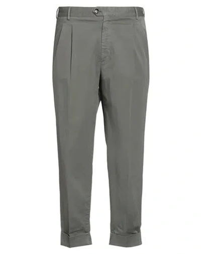 Pt Torino Man Pants Lead Size 40 Cotton, Elastane In Gray