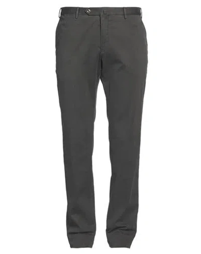 Pt Torino Man Pants Lead Size 40 Cotton, Lyocell, Elastane In Grey