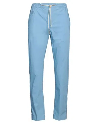 Pt Torino Man Pants Light Blue Size 38 Cotton, Polyamide, Elastane
