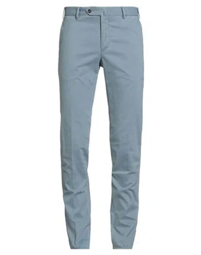 Pt Torino Man Pants Light Blue Size 42 Cotton, Elastane