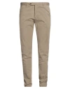 Pt Torino Man Pants Light Brown Size 40 Cotton, Elastane