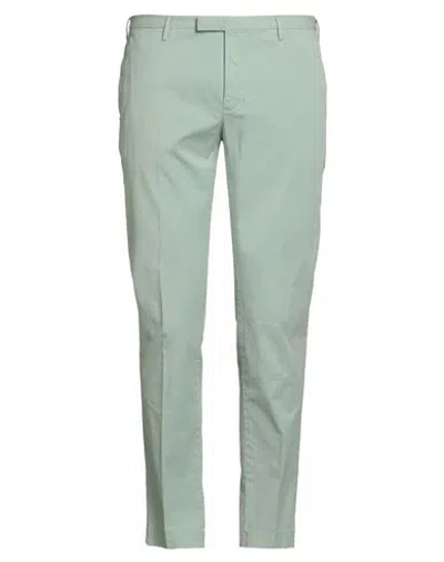 Pt Torino Man Pants Light Green Size 36 Cotton, Elastane