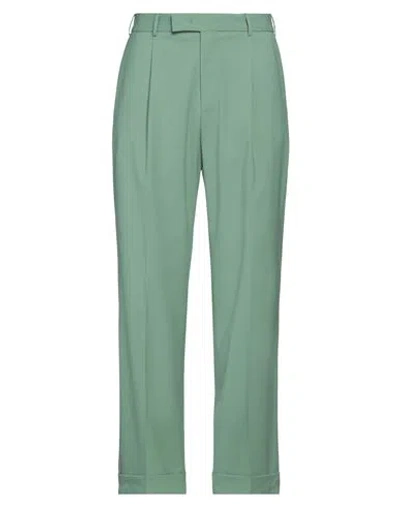 Pt Torino Man Pants Light Green Size 36 Virgin Wool, Polyamide, Elastane In Green