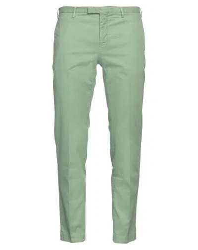 Pt Torino Man Pants Light Green Size 40 Cotton, Elastane