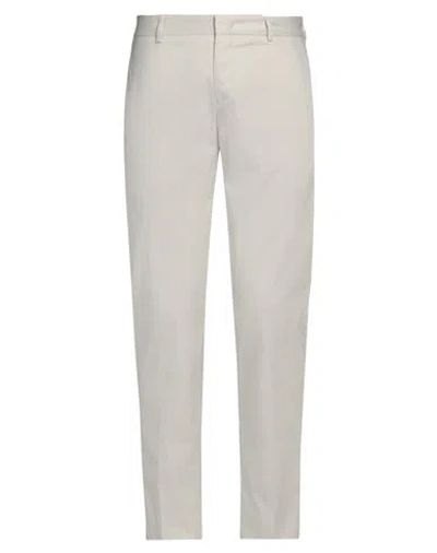 Pt Torino Man Pants Light Grey Size 38 Cotton, Polyamide, Elastane In Grey