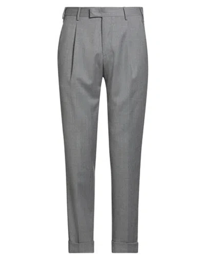 Pt Torino Man Pants Light Grey Size 34 Cotton, Elastane In Gray