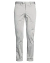 Pt Torino Man Pants Light Grey Size 34 Cotton, Elastane In Gray
