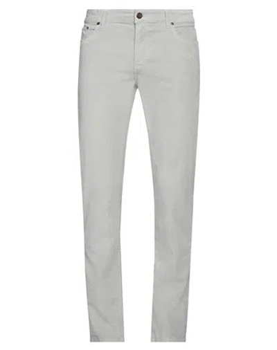 Pt Torino Man Pants Light Grey Size 35 Cotton, Lyocell, Elastane