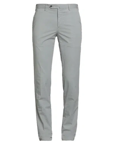 Pt Torino Man Pants Light Grey Size 36 Cotton, Elastane In Gray