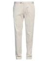 Pt Torino Man Pants Light Grey Size 38 Cotton, Elastane